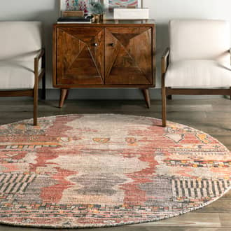 6' Southwestern Abstract Fringed Rug secondary image