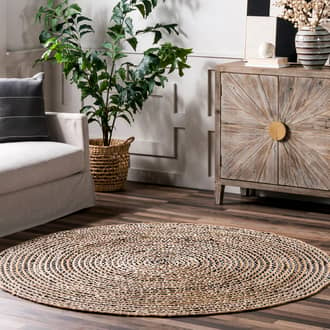 8' Jute and Cotton Pinstripes Rug secondary image