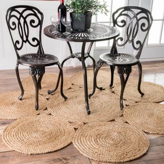 6' Jute Decorative Circles Rug secondary image