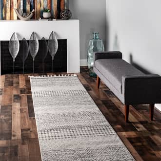 Rugs USA Gray Sandscript Textured Banded rug - Contemporary Runner 2 6 