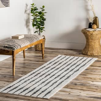 Rugs USA Gray Barnaby Alice Ebbing Striped rug - Casuals Runner 2 8 x 8