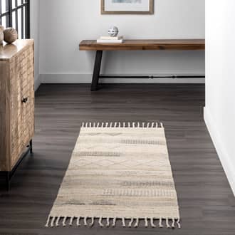 2' x 6' Modern Striped Wool Rug secondary image