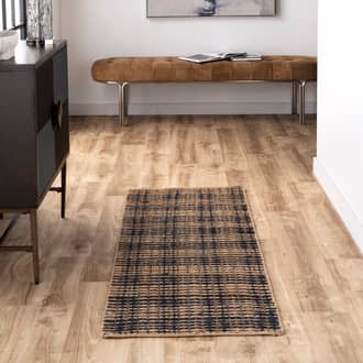 2' x 6' Plaid Jute Rug secondary image