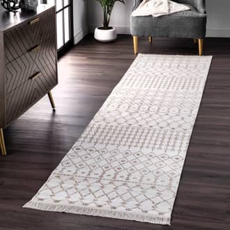 Rugs USA Beige Brunch Indoor/Outdoor Trellis With Tassels rug - Contempora