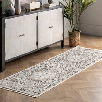 2' x 6' Rosette Medallion Fringed Rug secondary image