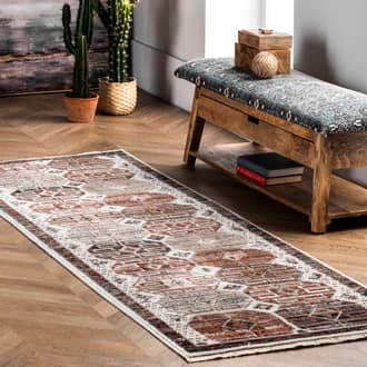 Rugs USA Beige Meadows Oriental Emblematic Fringed rug - Transitional Runn