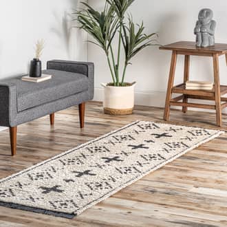 Paige Geometric Tasseled Rug secondary image