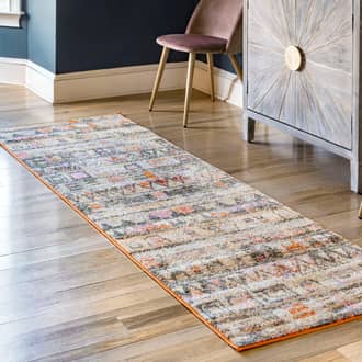 2' 8" x 8' Fading Banded Tribal Rug secondary image