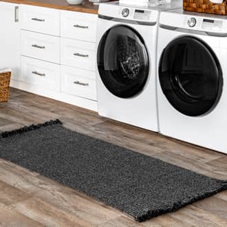 2' 6" x 8' Ashen Braided Tassel Indoor/Outdoor Rug secondary image