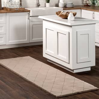 2' 6" x 8' Jaylene Trellis Plush Cloud Washable Rug secondary image
