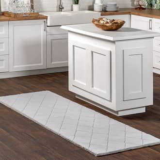 2' 6" x 8' Jaylene Trellis Plush Cloud Washable Rug secondary image