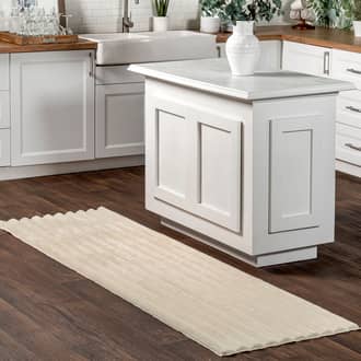 2' 6" x 8' Kris Striped Plush Cloud Washable Rug secondary image