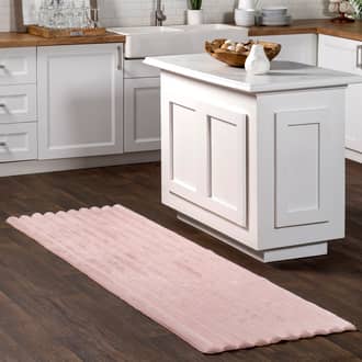 2' 6" x 8' Kris Washable Striped Faux Rabbit Rug secondary image