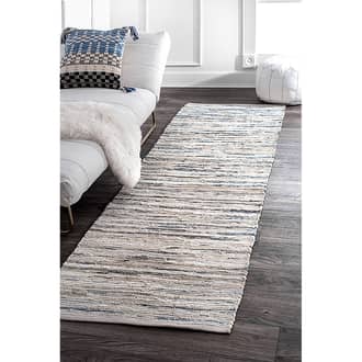 2' 6" x 8' Faded Denim Stripes Rug secondary image