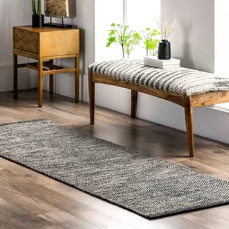 2' 6" x 8' Cotton Solid Flatweave Rug secondary image