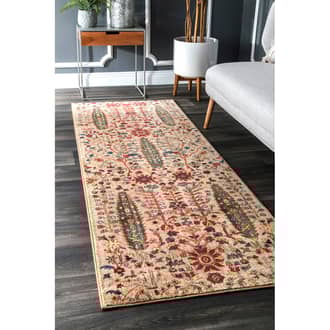 2' 6" x 8' Floral Fringed Rug secondary image
