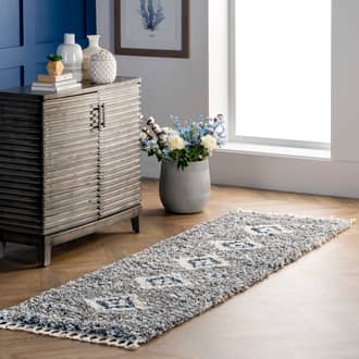 2' 6" x 10' Diamond Totem Shag With Tassels Rug secondary image