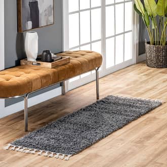 2' x 6' Solid Shag Rug secondary image