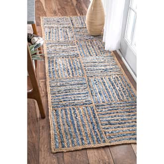 Hand Braided Jute And Denim Basketweave Rug secondary image