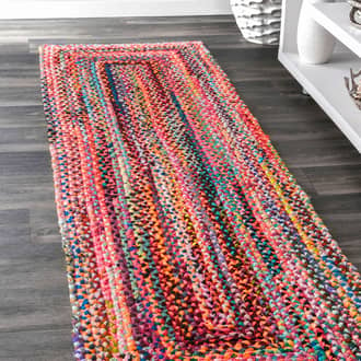 2' 6" x 6' Bohemian Chindi Braided Rug secondary image