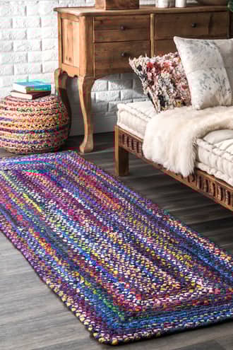 2' 6" x 8' Bohemian Chindi Braided Rug secondary image