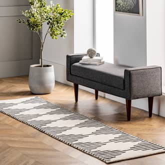 2' x 8' Diamond Pinstriped Rug secondary image