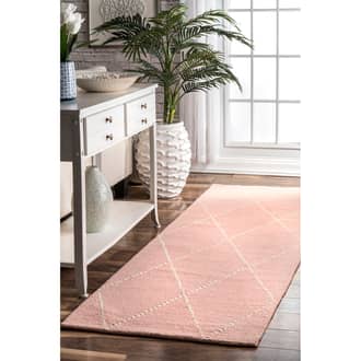 2' 6" x 8' Dotted Diamond Trellis Nursery Rug secondary image