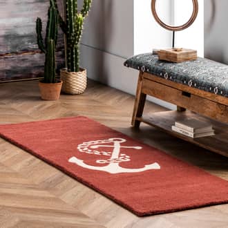 2' x 6' Nautical Anchor Rug secondary image