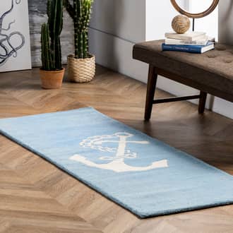 2' x 6' Nautical Anchor Rug secondary image