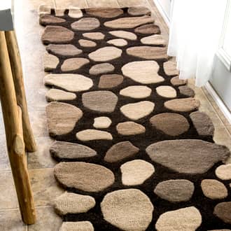 2' 6" x 8' Contemporary Handmade Wool Pebbles Cobblestone Rug secondary image