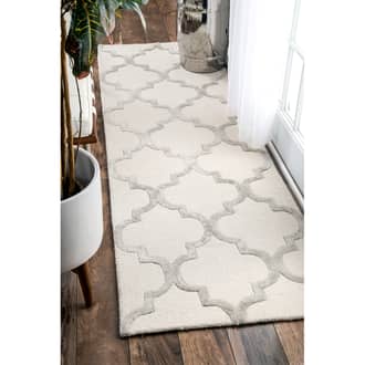 2' 6" x 10' Janelle Wool Trellis Rug secondary image