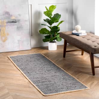 2' x 6' Solid Leather Flatweave Rug secondary image