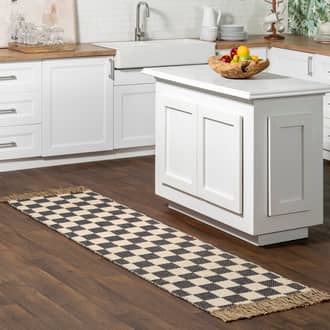 2' x 8' Mazie Checkered Jute Rug secondary image