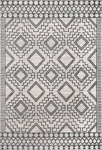 Grey 2' 8" x 8' Miranda Moroccan Diamond Rug swatch