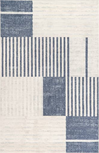 Blue Gretchen Modern Striped Rug swatch