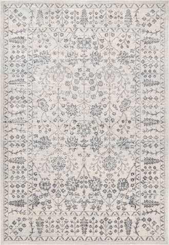 Silver Vintage Floral Rug swatch