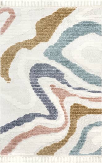 4' x 6' Lane Retro Stripes Kids Rug primary image