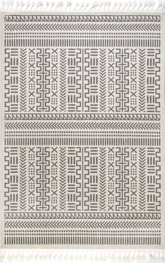6' 7" x 9' Stripes Tassel Rug primary image