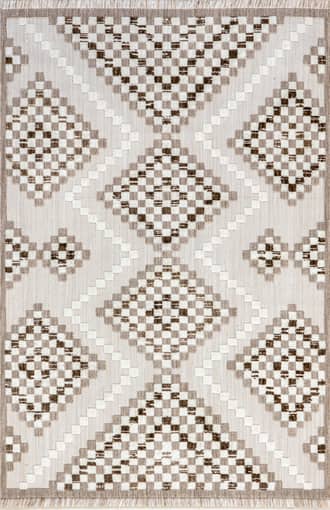 Ivory Vahani Iridescent Diamond Rug swatch