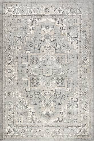 Light Grey 2' 6" x 8' Vintage Medallion Rug swatch