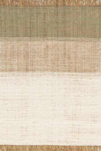 Mint Green Rafaela Striped Tasseled Rug swatch