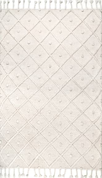 Diamond Textured Trellis Tassel Rug primary image