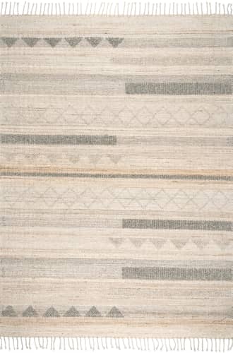 Modern Striped Wool Rug primary image