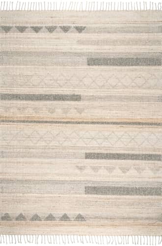 9' x 12' Modern Striped Wool Rug primary image