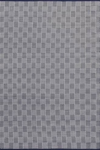 Blue Squares Handwoven Indoor/Outdoor Rug swatch