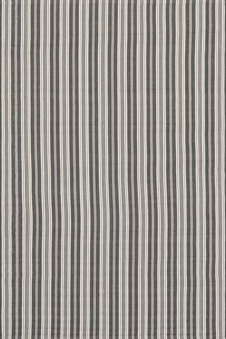 Grey Ticking Stripe Handwoven Indoor/Outdoor Rug swatch