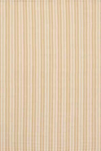 Neutral Ticking Stripe Handwoven Indoor/Outdoor Rug swatch