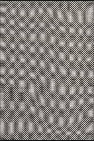 Black Trellis Handwoven Indoor/Outdoor Rug swatch