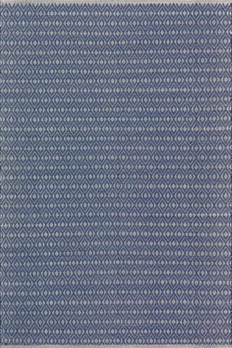 Blue Optic Diamond Handwoven Cotton Rug swatch