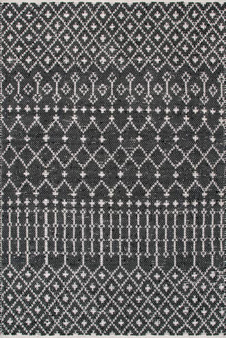 Black Modern Trellis Rug swatch